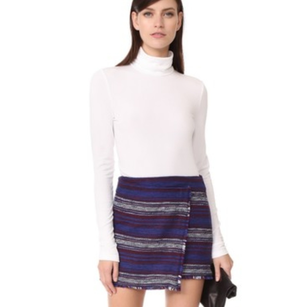 Joie Navy Multi-Stripe Skirt NWT 00 - Picture 2 of 6